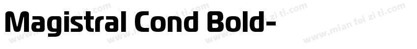 Magistral Cond Bold字体转换